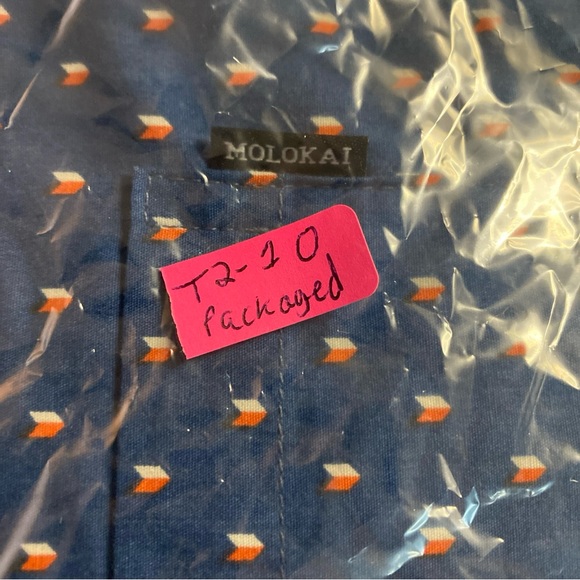 Molokai Surf Mens L LARGE Button Down Shirt Hawaiian Beach GEOMETRIC Party Fun - Picture 8 of 8